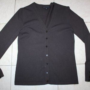 BANANA REPUBLIC CARDIGAN SWEATER TOP BROWN SMALL